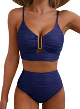 Load image into Gallery viewer, Women's Solid Color Gathering Swimsuit
