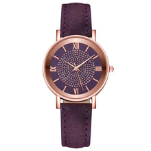 Load image into Gallery viewer, Womens Watches Bracelet Set Starry Sky Ladies Watch Casual Leather Student Quartz Wristwatch Luxury Fashion Minimalist Leather Strap Dress Analogue Quartz Round Elegant Watch
