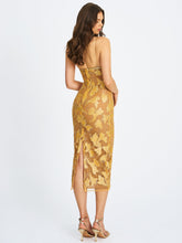 Load image into Gallery viewer, Edie Gold Beaded Sequin Midi Pencil Dress
