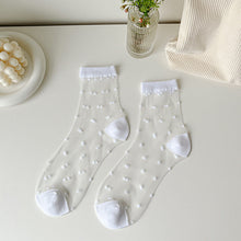 Load image into Gallery viewer, Women Socks New Fashion Long Transparent Cute Heart Thin Socks Female Summer Casual Sweet Funny Socks Stylish Ankle Socks For Women
