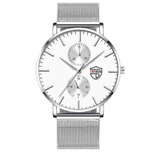 Load image into Gallery viewer, Black 3Bar Watch Men Women'S Watches Ladies Watch With Crystals  Fashion Stainless Steel Band Comfortable Wristwatch
