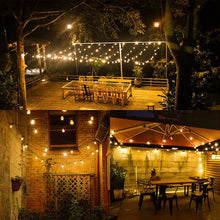 Load image into Gallery viewer, 🌞 25ft Solar-Powered Outdoor String Lights with Remote – Warm LED Ambiance for Patio, Garden, Backyard &amp; Events | Eco-Friendly &amp; Weatherproof
