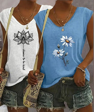 Load image into Gallery viewer, 2-Pack Women's V-Neck Sleeveless Tank Tops – Loose Fit Casual Summer Beach Shirts
