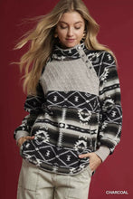 Load image into Gallery viewer, Umgee Aztec Print Sherpa Pullover
