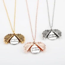 Load image into Gallery viewer, Sunflower Double Lettering Necklace

