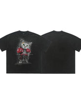 Load image into Gallery viewer, Men's Cat Graphic Vintage Wash T-Shirt
