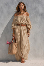 Load image into Gallery viewer, Women's Off-Shoulder Balloon Sleeve Maxi Dress
