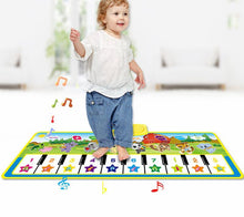 Load image into Gallery viewer, Animals Musical Mat Carpet with 10 Keys Record Function Animal Sounds Play Touch Piano Educational Toys For Kids
