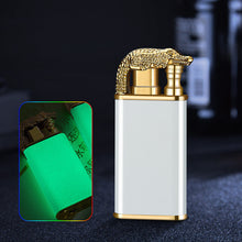 Load image into Gallery viewer, Creative Blue Flame Lighter Dolphin Dragon Tiger Double Fire Metal Winproof Lighter Inflatable Lighter
