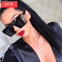 Load image into Gallery viewer, NEW Top Oversized Square Modern  Woman And Ladies Fashion Retro Gradient Sunglasses With  Big Frame And  Vintage Eyewear UV400 Protection
