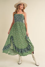 Load image into Gallery viewer, Ditsy Floral Ruffled Hem Maxi Cami Dress For Women –Romantic Floral Print, Flowy Maxi Length, Feminine &amp; Elegant Design for Casual &amp; Special Occasions
