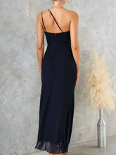 Load image into Gallery viewer, Stylish One-Shoulder Ruffle : Slit Dress
