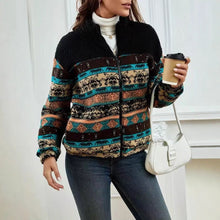 Load image into Gallery viewer, Women’s Double-Sided Plush Zip-Up Cardigan – Stand Collar Winter Jacket
