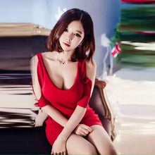 Load image into Gallery viewer, Low Cut Off Shoulder Base Mini Skirt Dress

