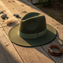 Load image into Gallery viewer, Wide Brim Bell Crown Wool Hat – Unisex Sun &amp; Warmth Hat
