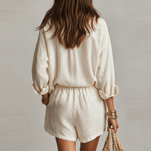 Load image into Gallery viewer, Women’s Solid Color Shorts and Shirt Set
