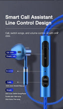 Load image into Gallery viewer, 9D Stereo Earphones Mic Headphone Headset In-ear Wired Headphones Bass Wire Earphone Earbud Phone Headset With Microphone Wired Earbuds Noise Isolating in-Ear Headphones Earphones with Mic Volume Control Plug for Sports Workout Compatible
