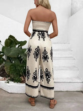 Load image into Gallery viewer, Smocked Printed : Wide Leg Jumpsuit
