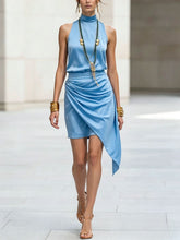Load image into Gallery viewer, Women's Double-Layer Asymmetrical Hem Mini Skirt
