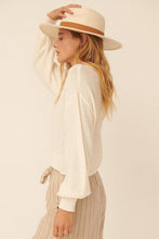 Load image into Gallery viewer, Solid Textured Knit Loose Sweater

