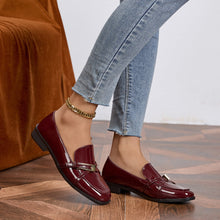 Load image into Gallery viewer, Women’s Patent Leather Square Toe Shoes

