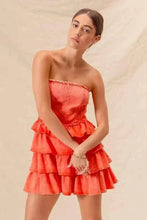 Load image into Gallery viewer, Strapless Ruffle Layered : Cheer Up Dress
