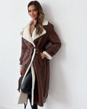 Load image into Gallery viewer, Women’s Belted Double-Breasted Winter Trench Coat
