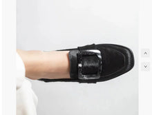 Load image into Gallery viewer, Vintage Square-Button Low-Cut Loafers — Women’s Elegant Slip-On Shoes

