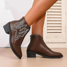 Load image into Gallery viewer, Western Embroidered : Ankle Boots
