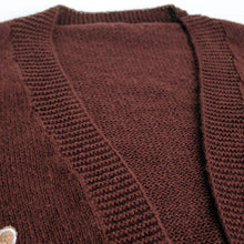 Load image into Gallery viewer, Gingerbread Man Knit Cardigan with Ribbed Cuffs
