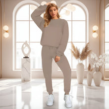 Load image into Gallery viewer, Women's Oversized Drop-Shoulder Sweatshirt &amp; Jogger Pants Sweatsuit Set

