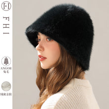 Load image into Gallery viewer, Women’s Real Rabbit Plush Hat – Big Head Circumference Warm Winter Hat
