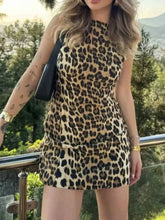 Load image into Gallery viewer, Leopard Print Sleeveless : Mini Dress

