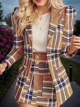 Load image into Gallery viewer, Women’s Elegant Plaid Skirt Suit Set
