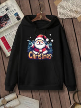 Load image into Gallery viewer, Kawaii Santa Hoodie – Women’s Graffiti Christmas Sweatshirt

