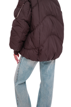 Load image into Gallery viewer, Verbier Genuine Fur Trim Down Fill Jacket in Fig
