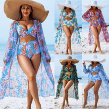 Load image into Gallery viewer, High-End Print Bikini Three-Piece Set – Padded Swimwear for Women
