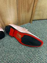 Load image into Gallery viewer, After Midnite Salmon/Pink Smoking Slip-on Red Bottom Prom Dress Shoes Style: 6979
