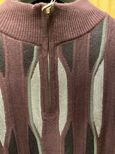 Load image into Gallery viewer, Stacy Adams 2201 Wine Geometric Print Sweater  | Quarter Zip

