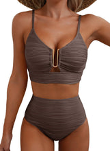 Load image into Gallery viewer, Women's Solid Color Gathering Swimsuit
