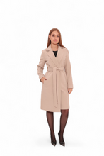 Load image into Gallery viewer, Windsor Classic Wraparound Cashmere Blend Overcoat in Beige

