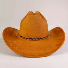 Load image into Gallery viewer, western Premium suede cowboy hat stylish men's and women's fedora Suede Panama hat perfect for outdoor festive activitieswestern
