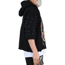 Load image into Gallery viewer, PROCO French Terry 3/4 Sleeve Crop Top Pullover Hoodie
