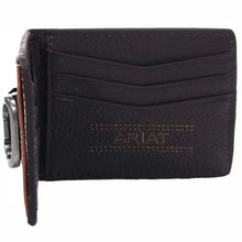 Load image into Gallery viewer, Ariat Embossesd Floral Basketweave - Men's Bi-Fold Money Clip Wallet
