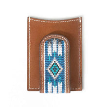 Load image into Gallery viewer, Ariat Southwest Inlay (Brown/Blue) - Men's Money Clip
