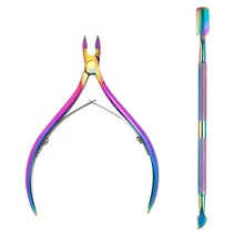 Load image into Gallery viewer, 4 Pcs/Set Professional Stainless Steel Nail Cutter Scissor Nippers Muti Function Cuticle Pusher Remover Nail Care Manicure Kits
