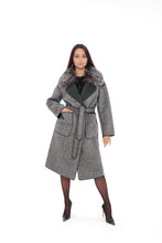 Load image into Gallery viewer, Genuine Silver Fox Virgin Wool Coat
