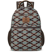 Load image into Gallery viewer, Ariat Southwest Backpack (Brown/Turquoise) - Backpack
