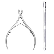 Load image into Gallery viewer, 4 Pcs/Set Professional Stainless Steel Nail Cutter Scissor Nippers Muti Function Cuticle Pusher Remover Nail Care Manicure Kits
