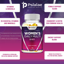 Load image into Gallery viewer, Women's Daily Multi Capsules - Daily Multivitamin To Support Energy and Immune Health - 120 Capsules
